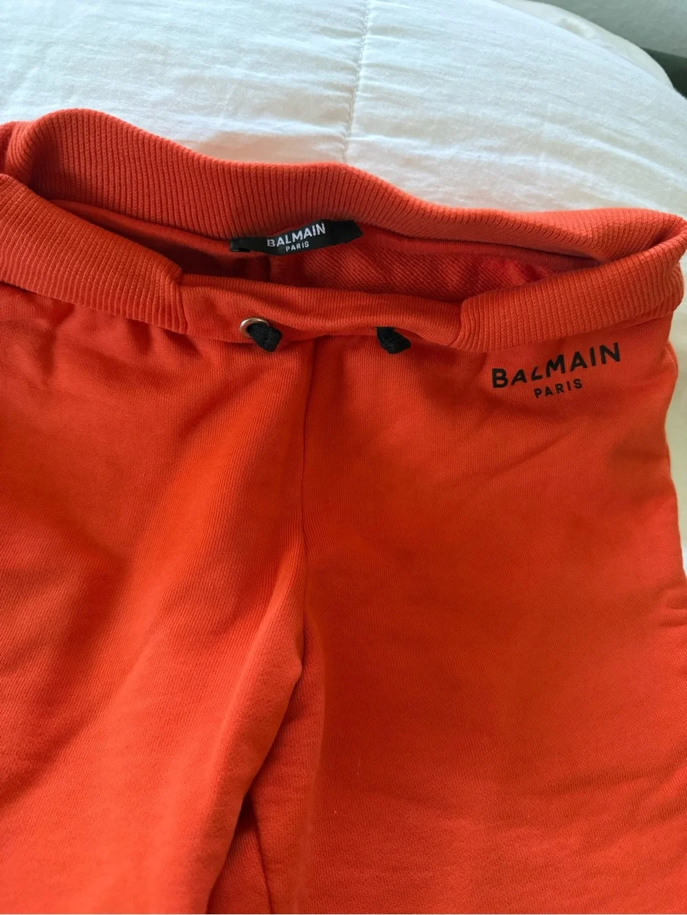 Kids Orange Balmain Logo Pocket Shorts